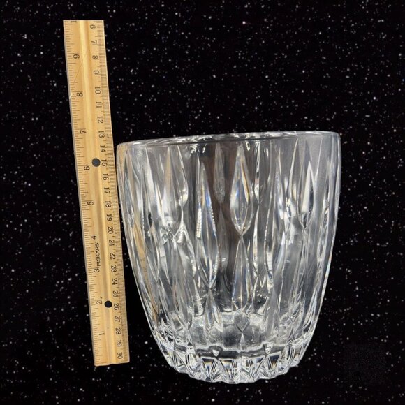 Marquis by Waterford Rainfall Crystal Ice Bucket Clear Thick Glass Vintage - Picture 3 of 13